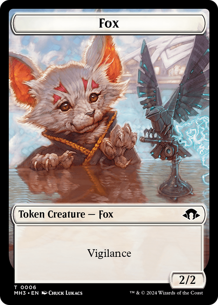 Phyrexian Germ // Fox Double-Sided Token [Modern Horizons 3 Tokens] | Gate City Games LLC