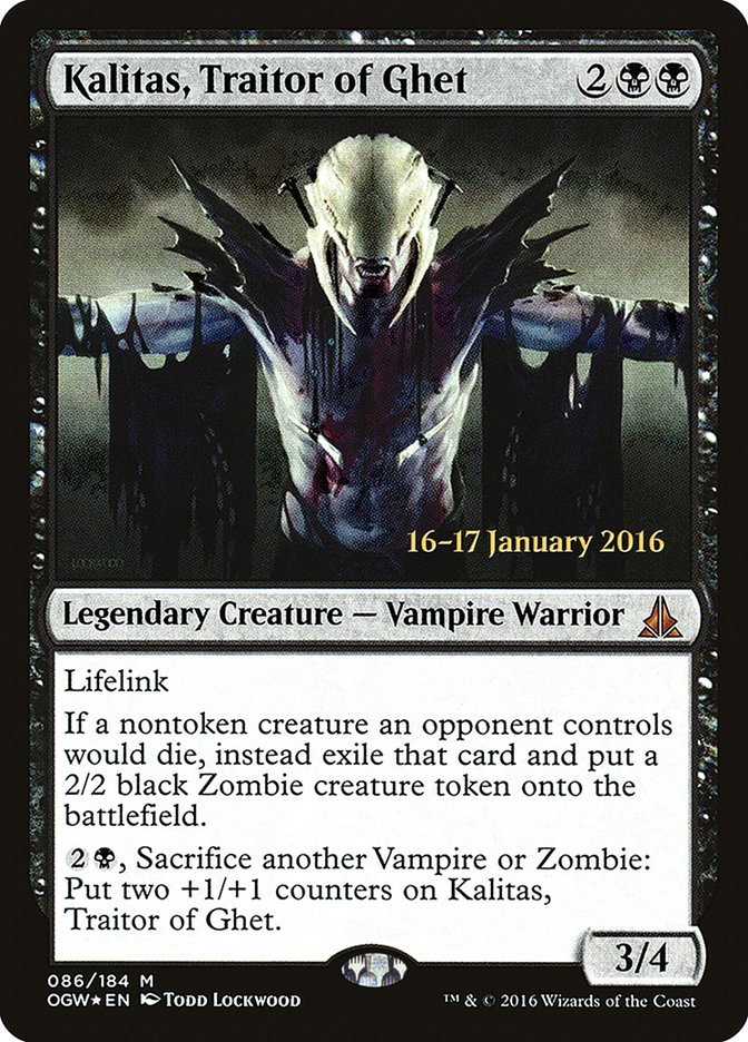 Kalitas, Traitor of Ghet [Oath of the Gatewatch Prerelease Promos] | Gate City Games LLC