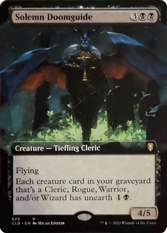 Solemn Doomguide (Extended Art) [Commander Legends: Battle for Baldur's Gate] | Gate City Games LLC