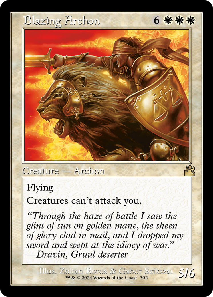 Blazing Archon (Retro Frame) [Ravnica Remastered] | Gate City Games LLC
