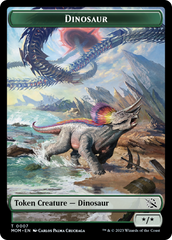Soldier // Dinosaur Double-Sided Token [March of the Machine Tokens] | Gate City Games LLC