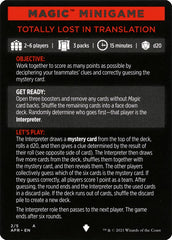 Totally Lost in Translation (Magic Minigame) [Dungeons & Dragons: Adventures in the Forgotten Realms Minigame] | Gate City Games LLC