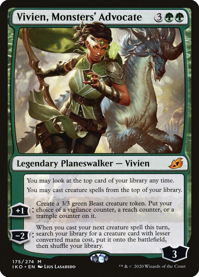 Vivien, Monsters' Advocate (Promo Pack) [Ikoria: Lair of Behemoths Promos] | Gate City Games LLC