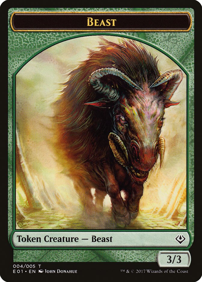 Beast (004) // Soldier Double-Sided Token [Archenemy: Nicol Bolas Tokens] | Gate City Games LLC