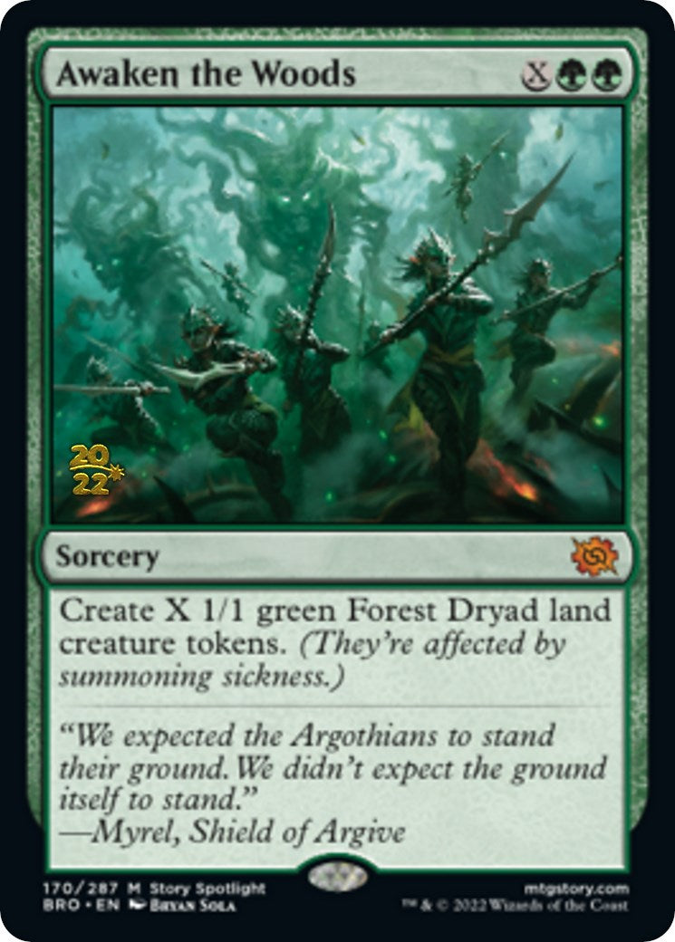 Awaken the Woods [The Brothers' War Prerelease Promos] | Gate City Games LLC