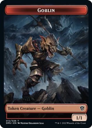 Zombie Knight // Goblin Double-Sided Token [Dominaria United Commander Tokens] | Gate City Games LLC