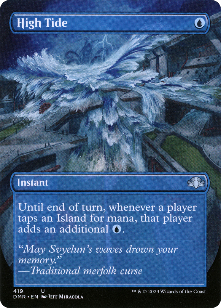 High Tide (Borderless Alternate Art) [Dominaria Remastered] | Gate City Games LLC