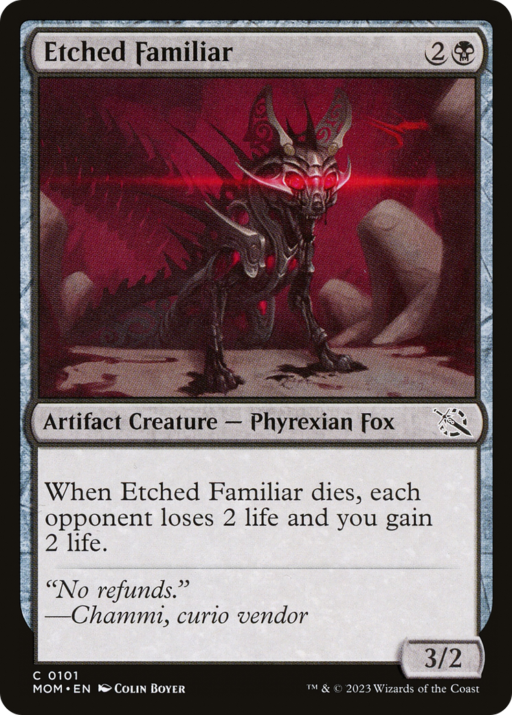 Etched Familiar [March of the Machine] | Gate City Games LLC