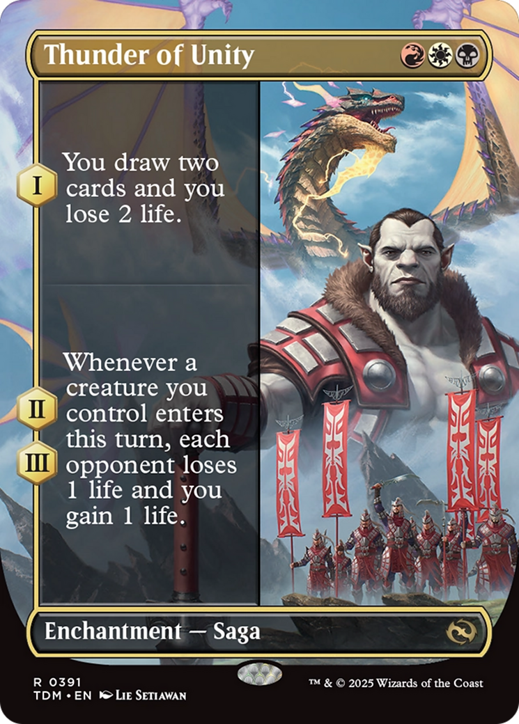 Thunder of Unity (Borderless) [Tarkir: Dragonstorm] | Gate City Games LLC