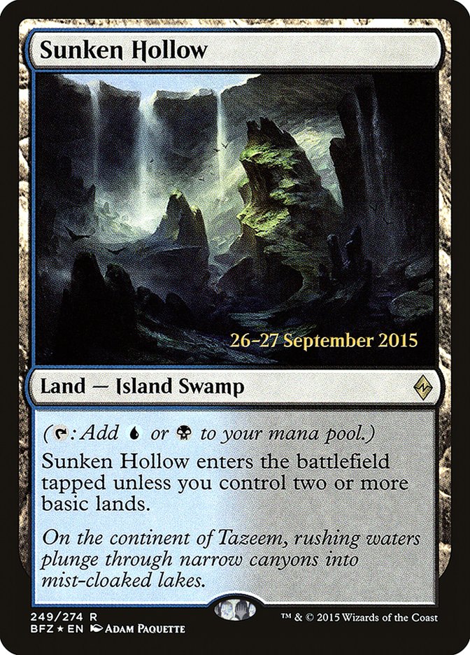 Sunken Hollow [Battle for Zendikar Prerelease Promos] | Gate City Games LLC