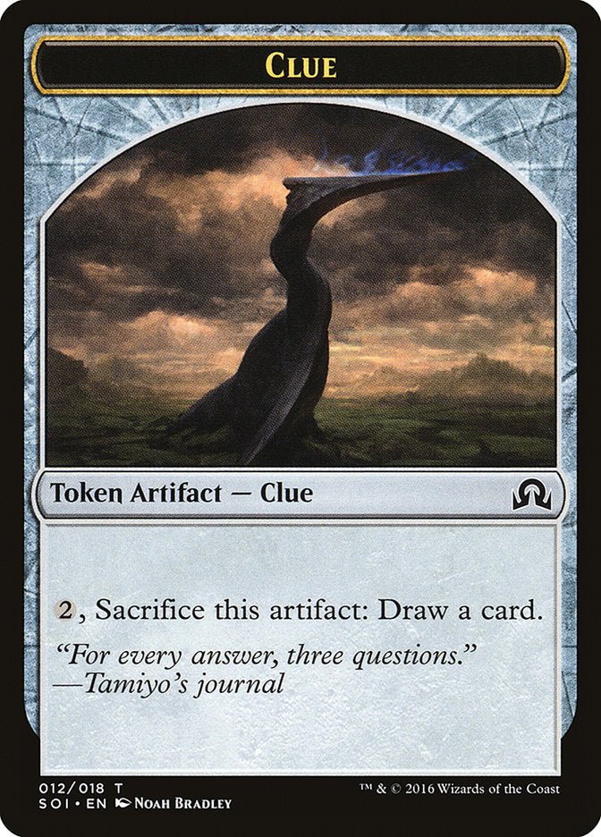 Clue Token (012/018) [Shadows over Innistrad Tokens] | Gate City Games LLC