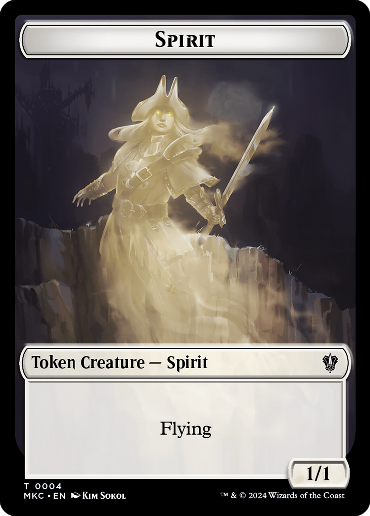 Spirit // Phyrexian Germ Double-Sided Token [Murders at Karlov Manor Commander Tokens] | Gate City Games LLC