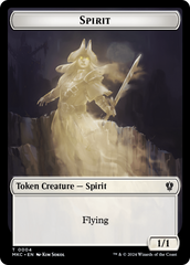 Spirit // Phyrexian Germ Double-Sided Token [Murders at Karlov Manor Commander Tokens] | Gate City Games LLC