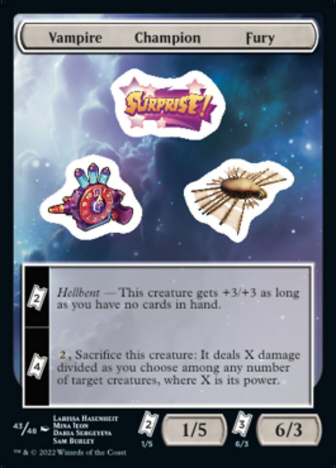 Vampire Champion Fury [Unfinity Stickers] | Gate City Games LLC