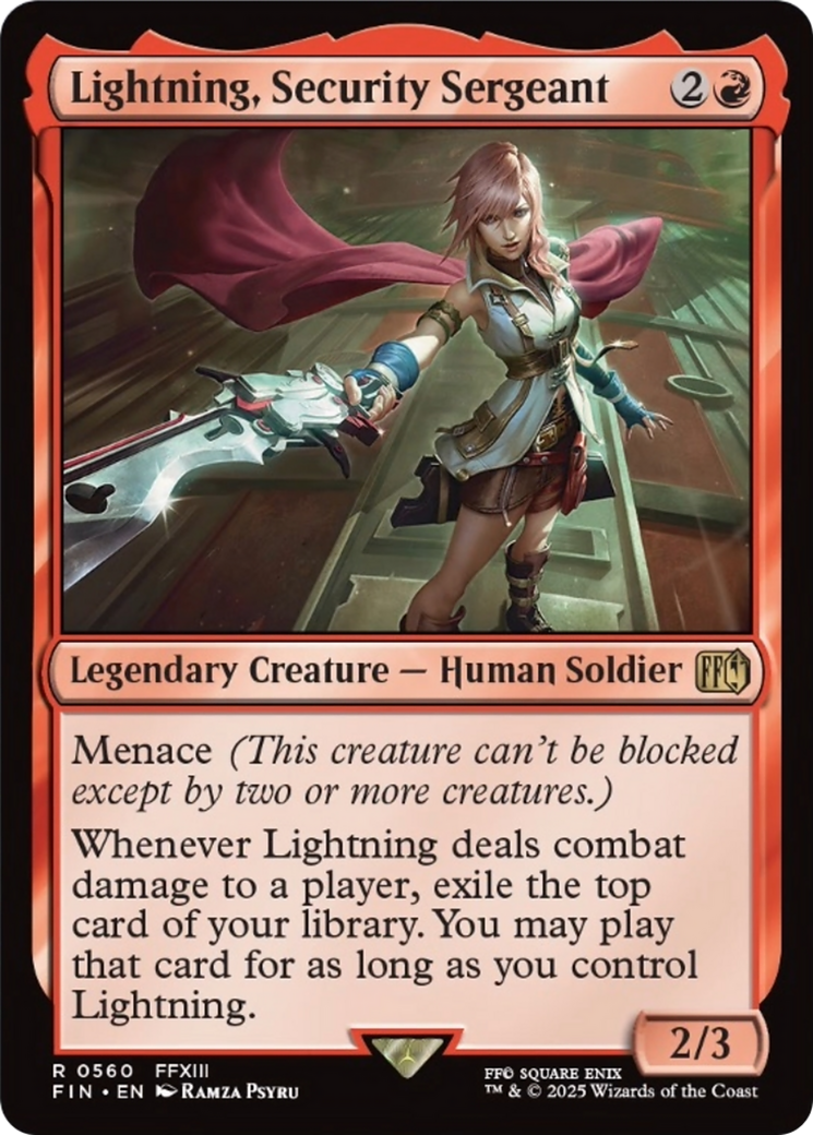 Lightning, Security Sergeant [FINAL FANTASY] | Gate City Games LLC