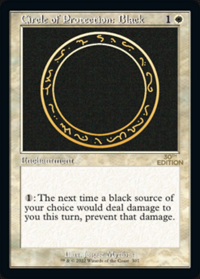 Circle of Protection: Black (Retro) [30th Anniversary Edition] | Gate City Games LLC