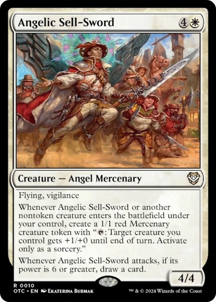 Angelic Sell-Sword [Outlaws of Thunder Junction Commander] | Gate City Games LLC