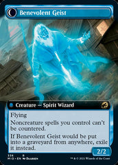 Malevolent Hermit // Benevolent Geist (Extended Art) [Innistrad: Midnight Hunt] | Gate City Games LLC