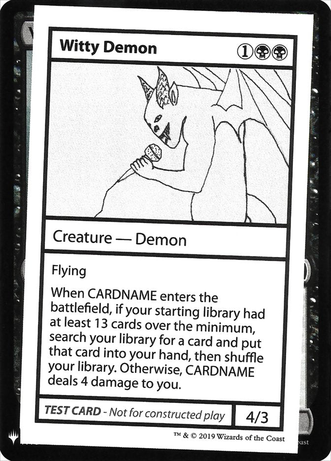 Witty Demon [Mystery Booster Playtest Cards] | Gate City Games LLC