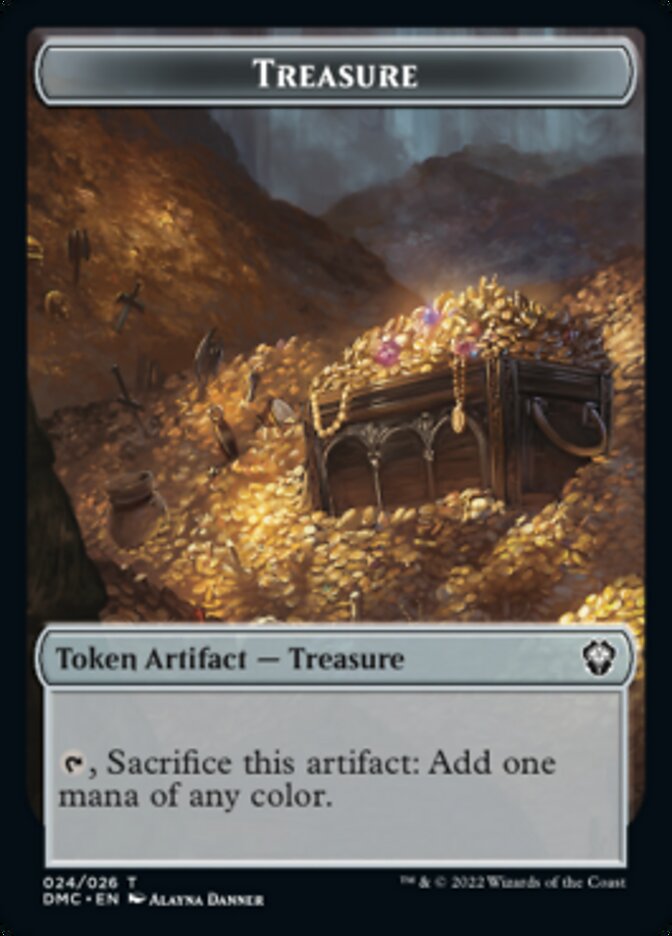 Bird (002) // Treasure Double-Sided Token [Dominaria United Tokens] | Gate City Games LLC