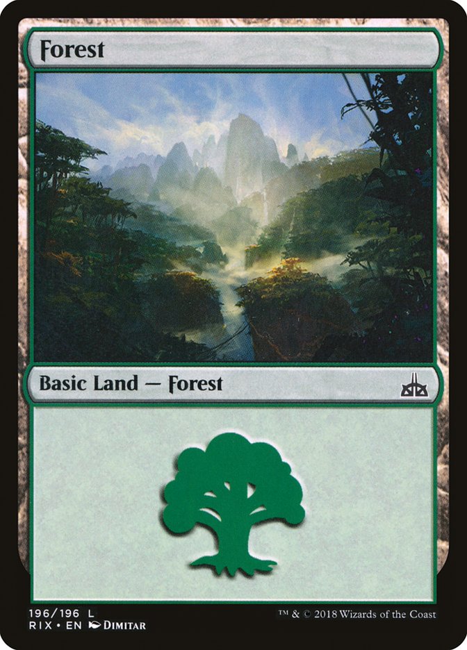 Forest (196) [Rivals of Ixalan] | Gate City Games LLC