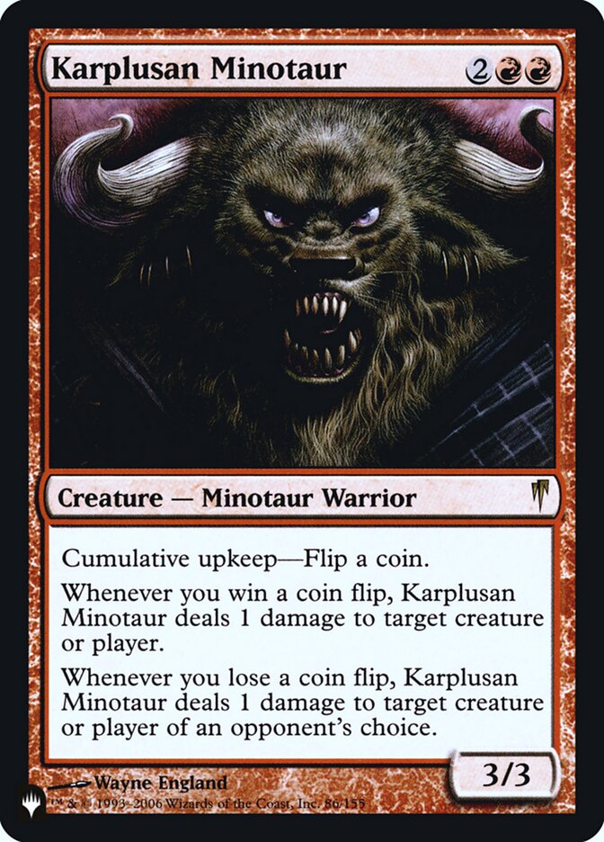 Karplusan Minotaur [Secret Lair: Heads I Win, Tails You Lose] | Gate City Games LLC