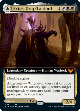 Extus, Oriq Overlord // Awaken the Blood Avatar (Extended Art) [Strixhaven: School of Mages] | Gate City Games LLC