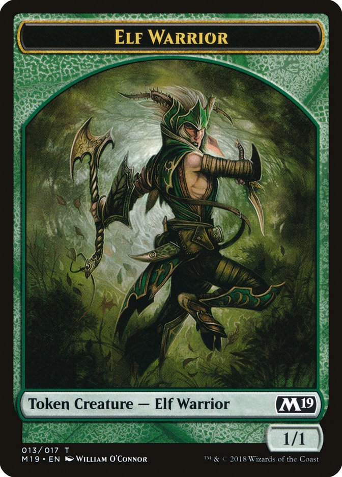 Elf Warrior Token [Core Set 2019 Tokens] | Gate City Games LLC