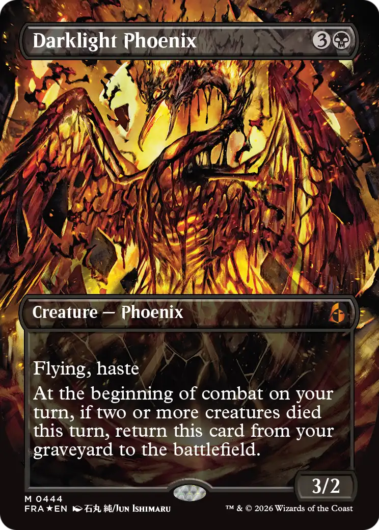Darklight Phoenix (Borderless) (0444) [Reality Fracture] | Gate City Games LLC