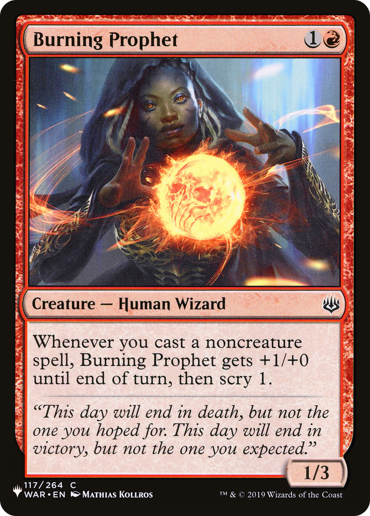 Burning Prophet [The List Reprints] | Gate City Games LLC