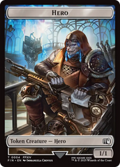 Bird // Hero (0004) Double Sided Token [FINAL FANTASY Commander Tokens] | Gate City Games LLC