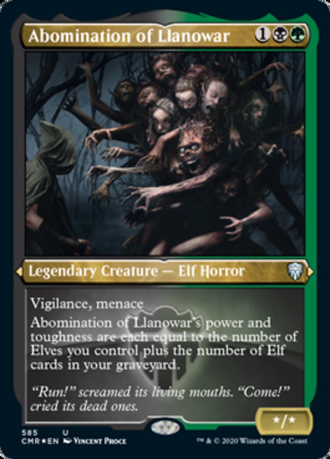 Abomination of Llanowar (Etched) [Commander Legends] | Gate City Games LLC