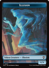 Spirit (0006) // Illusion Double-Sided Token [Secrets of Strixhaven Commander Tokens] | Gate City Games LLC
