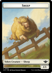 Sheep // Plot Double-Sided Token [Outlaws of Thunder Junction Tokens] | Gate City Games LLC