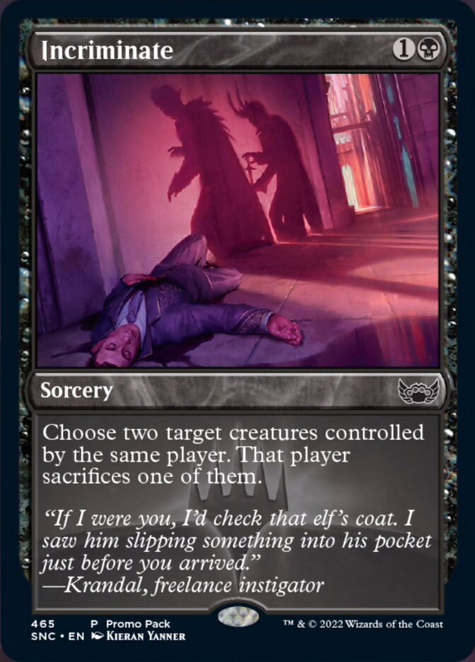 Incriminate (Promo Pack) [Streets of New Capenna] | Gate City Games LLC