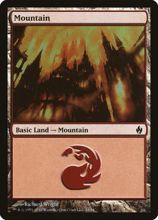Mountain (34) [Premium Deck Series: Fire and Lightning] | Gate City Games LLC