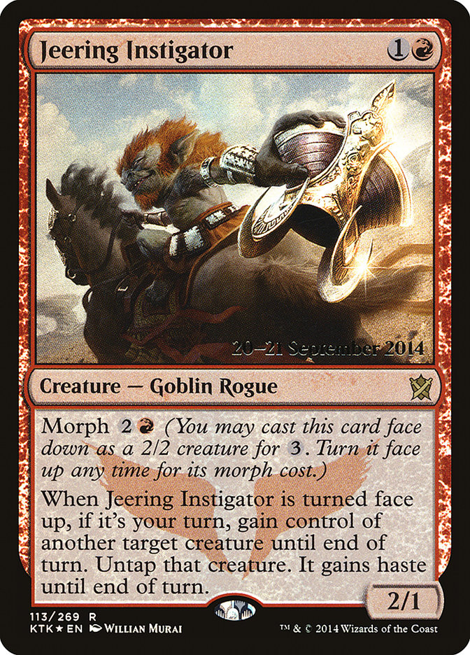 Jeering Instigator [Khans of Tarkir Prerelease Promos] | Gate City Games LLC