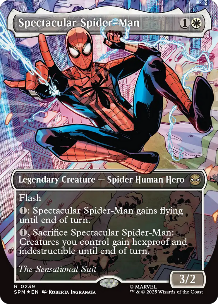 Spectacular Spider-Man (0239) (Borderless) (Textured Foil) [Marvel's Spider-Man] | Gate City Games LLC