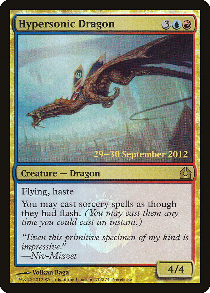 Hypersonic Dragon [Return to Ravnica Prerelease Promos] | Gate City Games LLC