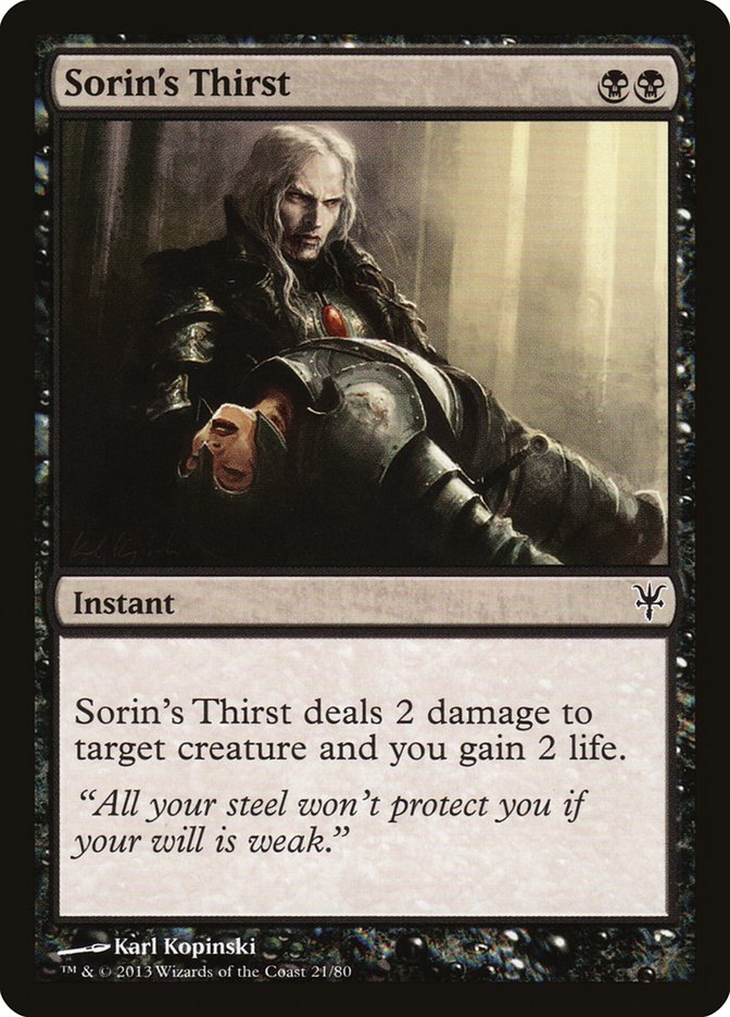 Sorin's Thirst [Duel Decks: Sorin vs. Tibalt] | Gate City Games LLC