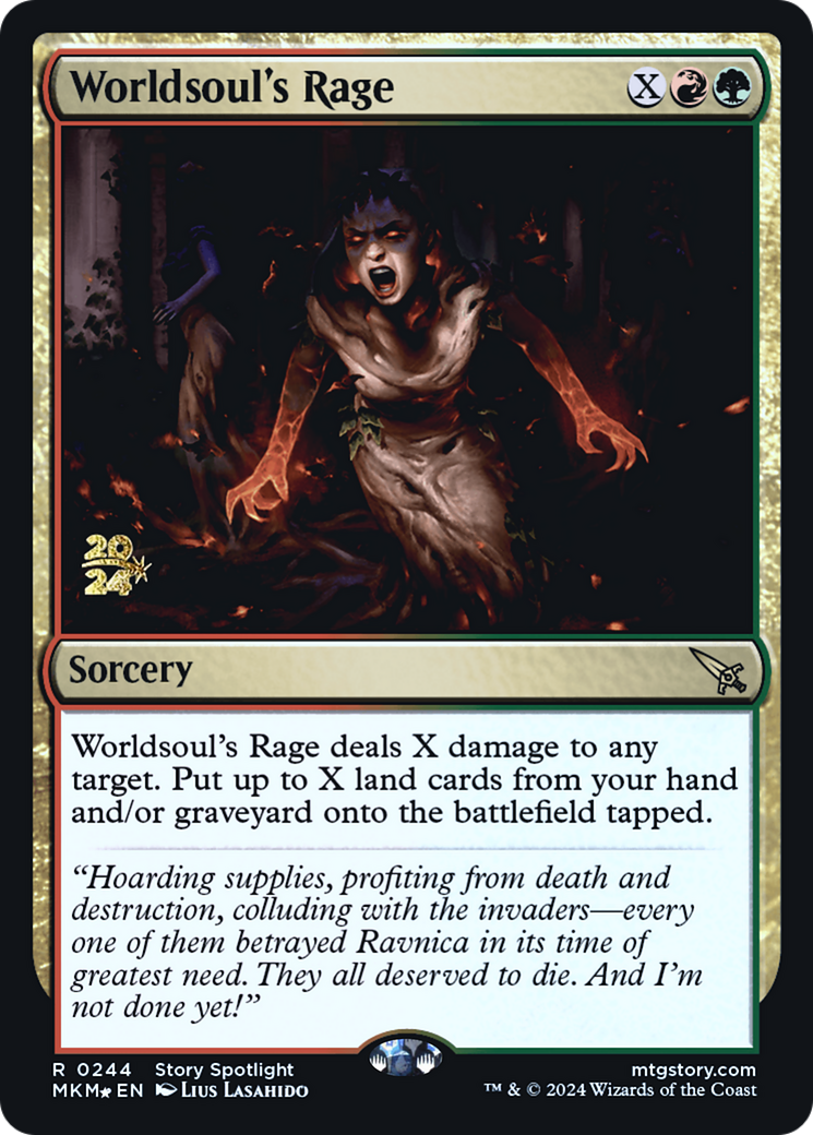 Worldsoul's Rage [Murders at Karlov Manor Prerelease Promos] | Gate City Games LLC