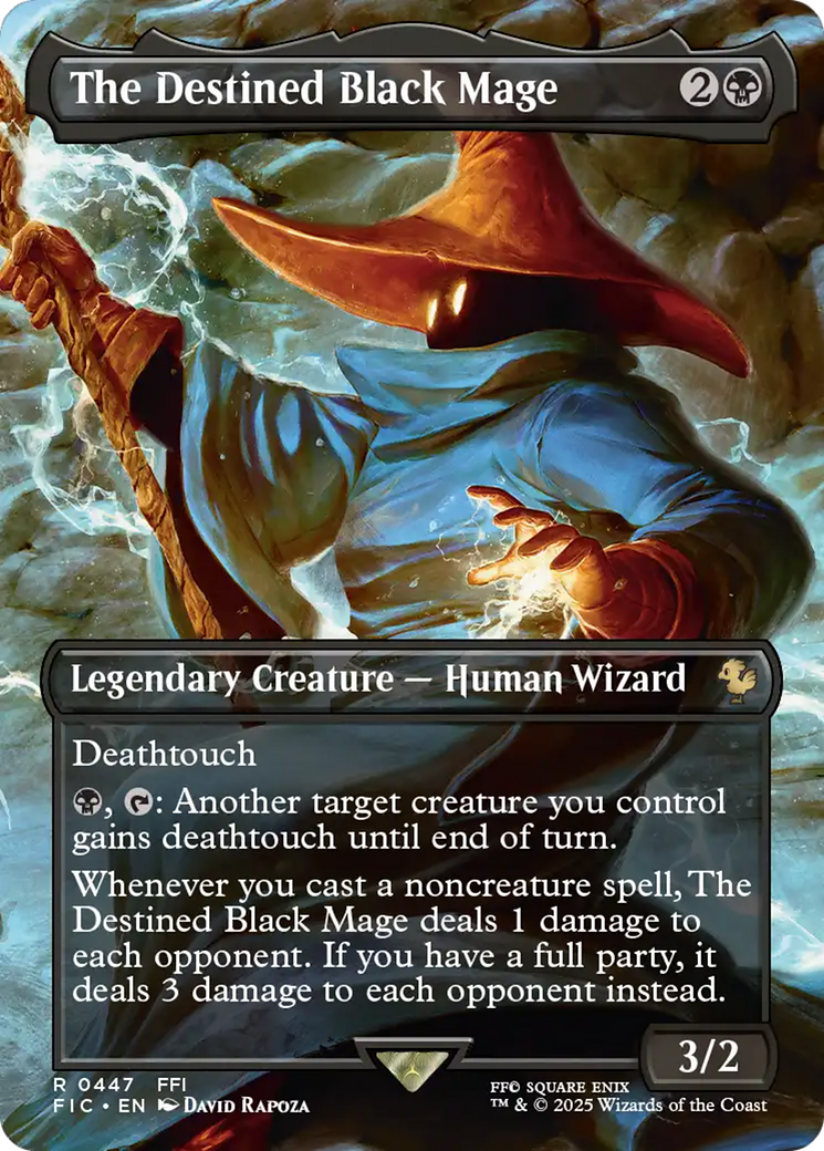 The Destined Black Mage (Borderless) [FINAL FANTASY Commander] | Gate City Games LLC