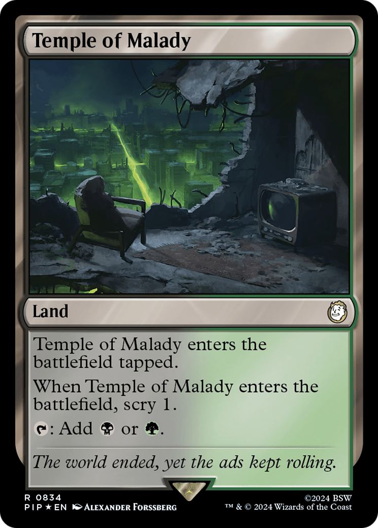 Temple of Malady (Surge Foil) [Fallout] | Gate City Games LLC