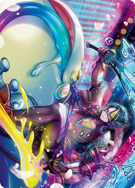 Tatsunari, Toad Rider Art Card [Kamigawa: Neon Dynasty Art Series] | Gate City Games LLC