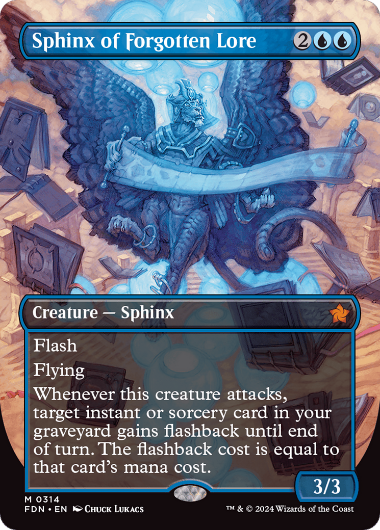 Sphinx of Forgotten Lore (Borderless) [Foundations] | Gate City Games LLC