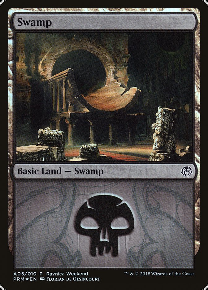 Swamp (A05) [Ravnica Allegiance Ravnica Weekend] | Gate City Games LLC