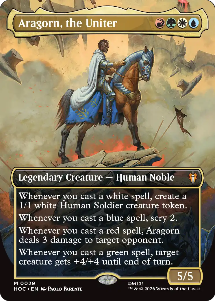 Aragorn, the Uniter (Borderless) [The Hobbit: Eternal-Legal] | Gate City Games LLC