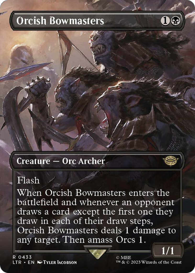 Orcish Bowmasters (Borderless Alternate Art) [The Lord of the Rings: Tales of Middle-Earth] | Gate City Games LLC