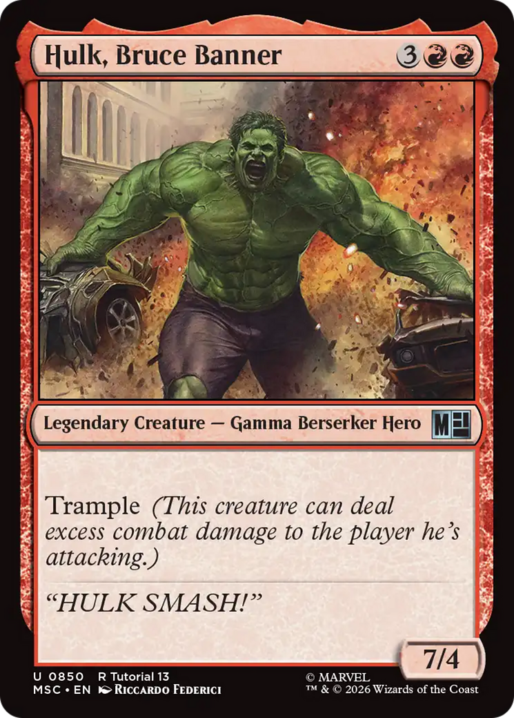 Hulk, Bruce Banner (0850) [Marvel Super Heroes Commander] | Gate City Games LLC