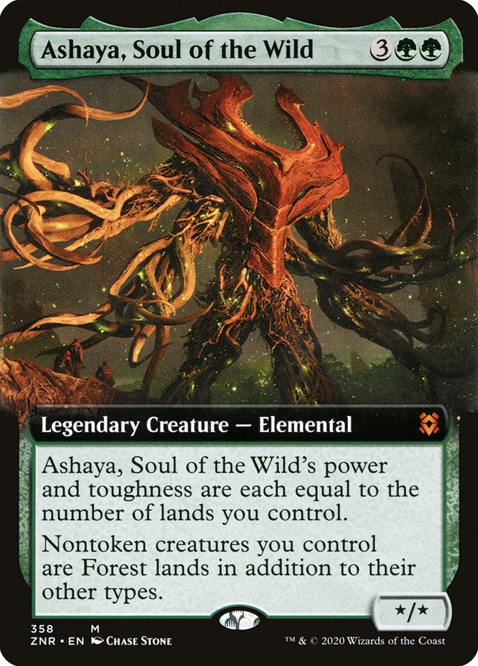 Ashaya, Soul of the Wild (Extended Art) [Zendikar Rising] | Gate City Games LLC